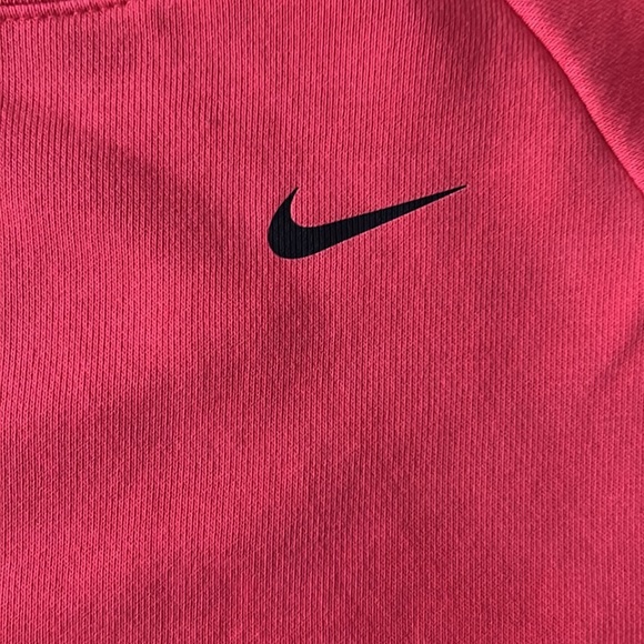 Nike Cropped Open Back Coral Orange Sweatshirt - Picture 4 of 8